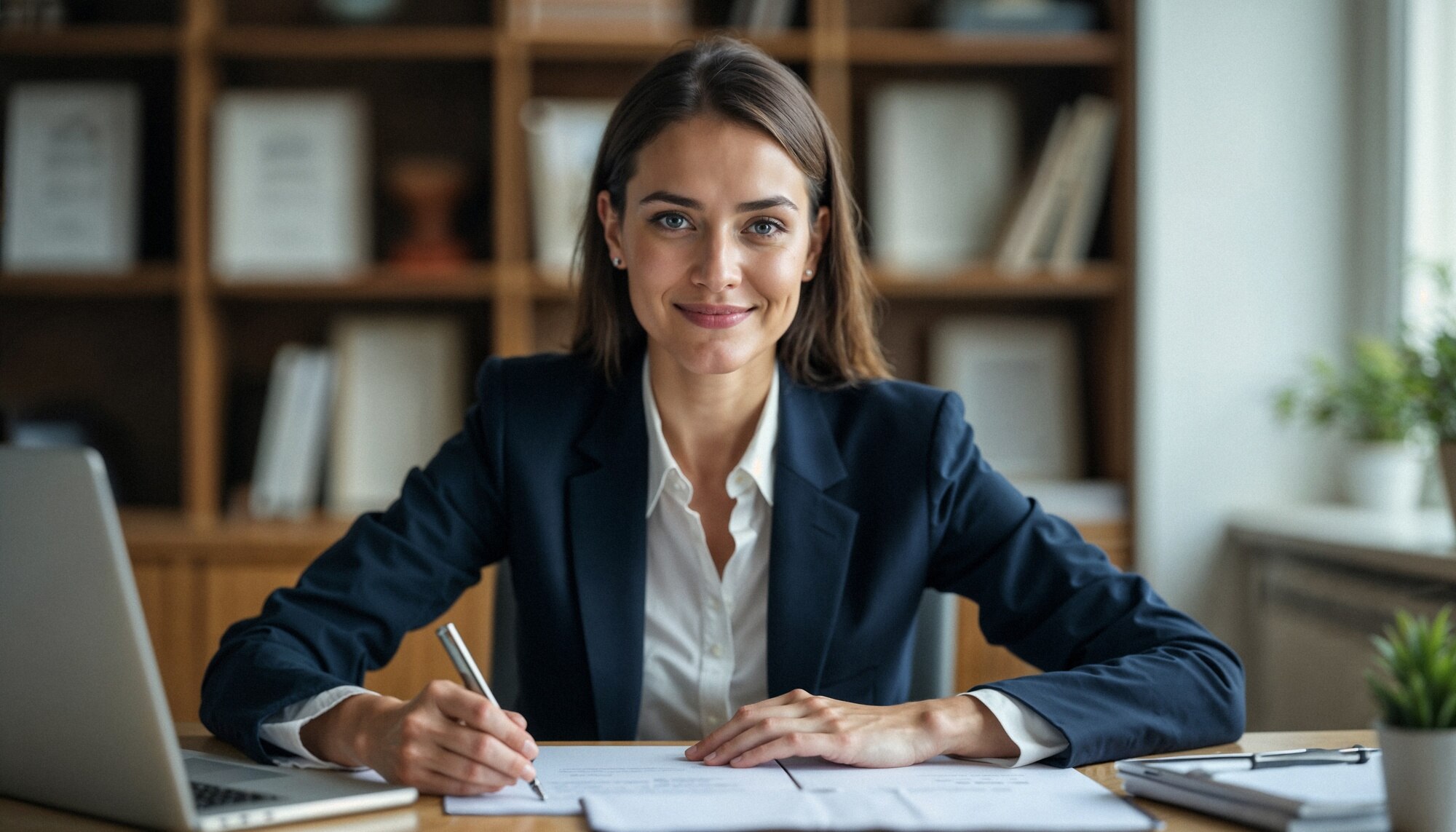 primer plano abogado firmando papeles 23 2151889567